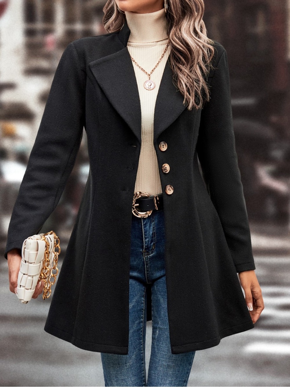 Button Up Longline Coat - Picture 2 of 12